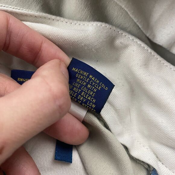 Polo Ralph Lauren CLASSIC FIT Khaki Chino Pants Flat Front 34x32 (35x31) Cotton - Picture 8 of 13